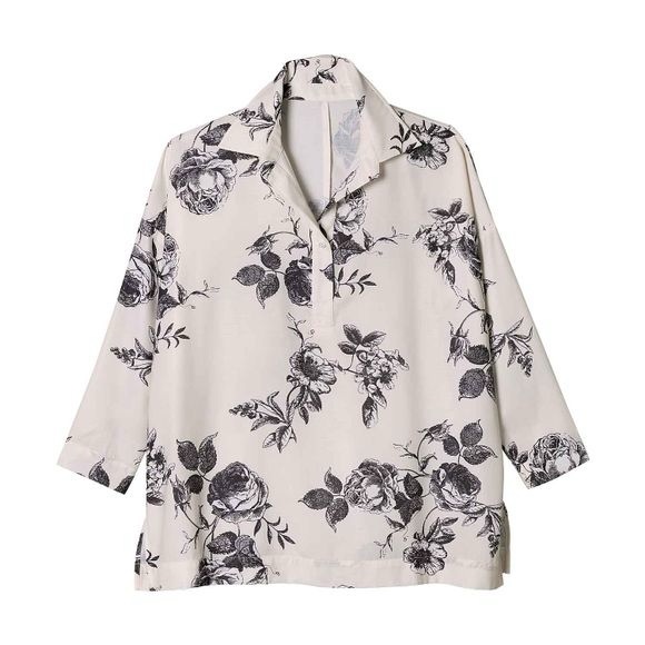 Studio 1886 Floral High Low Shirt - Picture 4 of 8
